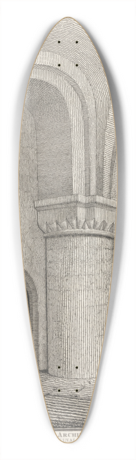 John Thomas Smith - Northeast View of the Back of the Original Altar of St. Barts the Great 39.3 inch art pintail longboard deck