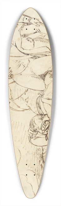 John Trumbull - Death of General Montgomery in the Attack on Quebec, 31 December1775 39.3 inch art pintail longboard deck
