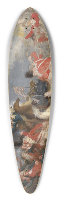 John Trumbull - The Death of General Mercer at the Battle of Princeton, 3 January 1777 39.3 inch art pintail longboard deck