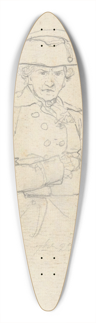 John Trumbull - Untitled, from folio; Sketches in France and Germany 39.3 inch art pintail longboard deck