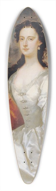 John Vanderbank - Portrait of a Woman in White 39.3 inch art pintail longboard deck