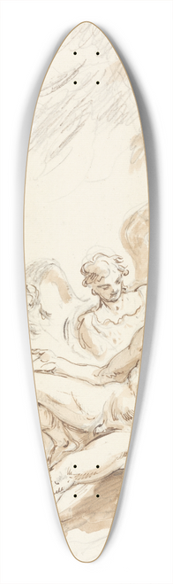 John Vanderbank - Raphaels Visit to Adam and Eve, from Miltons Paradise 39.3 inch art pintail longboard deck