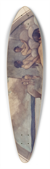 John White Alexander - Cairn mural in Evolution of the Book series 39.3 inch art pintail longboard deck