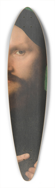 Joos Van Cleve - Portrait of a bearded man 39.3 inch art pintail longboard deck