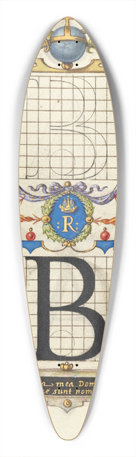 Joris Hoefnagel - Guide for Constructing the Letter B 39.3 inch art pintail longboard deck