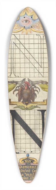 Joris Hoefnagel - Guide for Constructing the Letter N 39.3 inch art pintail longboard deck