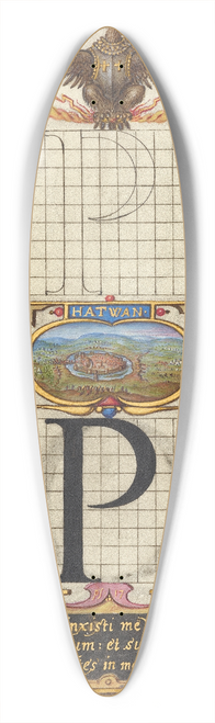 Joris Hoefnagel - Guide for Constructing the Letter P 39.3 inch art pintail longboard deck