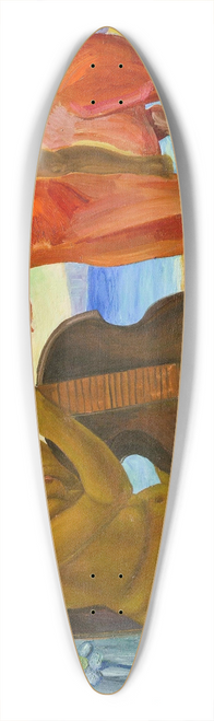 Jos de Martn Simn - Laidy Godiva caribena 39.3 inch art pintail longboard deck
