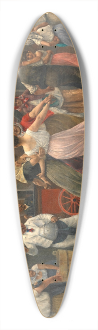 Josef Engelhart - Ein Ball auf der Hngstatt 39.3 inch art pintail longboard deck