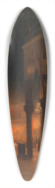 Josef Hoffmann - Karneval am Markusplatz in Venedig bei Nacht 39.3 inch art pintail longboard deck