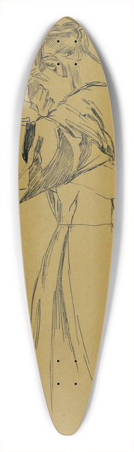 Josef Wawra - Knieende weibliche Figur 39.3 inch art pintail longboard deck