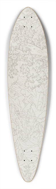 Joseph Anton Koch - The Grindelwald Glacier with Hunter and Peasant Girl in Foreground 39.3 inch art pintail longboard deck