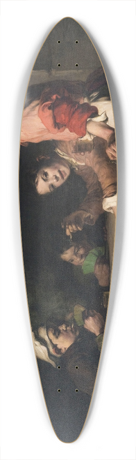Joseph Bail - Les joueurs de cartes 39.3 inch art pintail longboard deck