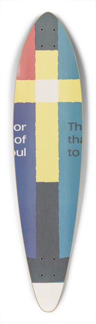Joseph Binder - An anchor of the soul 39.3 inch art pintail longboard deck
