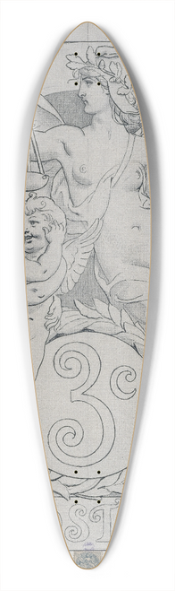 Joseph Blanc - Modle de timbre de 3 centimes 39.3 inch art pintail longboard deck
