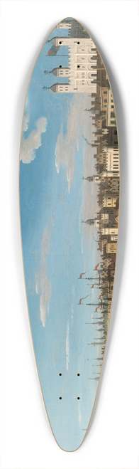 Joseph Nickolls - The Thames at the Tower of London with London Bridge and St. Pauls in the Distance 39.3 inch art pintail longboard deck