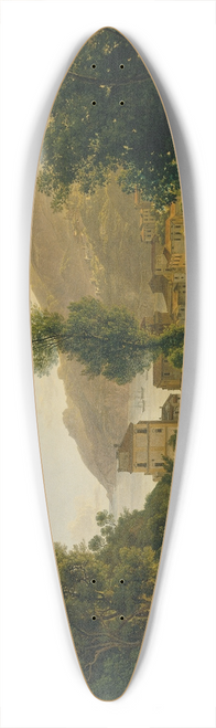 Joseph Rebell - Ansicht der Stadt Vietri mit Blick auf den Meerbusen von Salerno 39.3 inch art pintail longboard deck