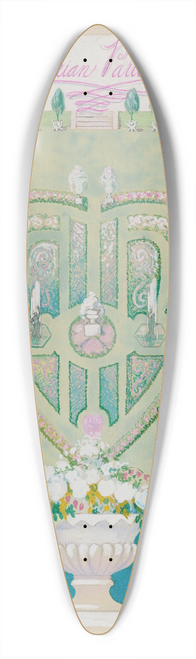 Joseph Stonefield - Parterre and Fountains of Blind Institution 39.3 inch art pintail longboard deck