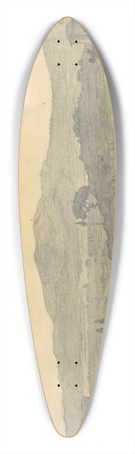 Joseph Wright of Derby - Landscape with Distant Buildings 39.3 inch art pintail longboard deck