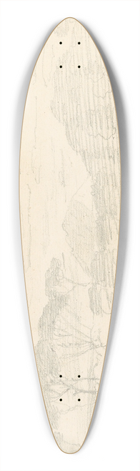 Joseph Wright of Derby - Landscape with Umbrella Pines and Distant Mountain 39.3 inch art pintail longboard deck