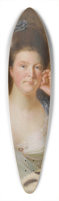 Joseph Wright of Derby - Portrait of Lucy Stafford, Later Mrs Wilkinson (B. 1738) 39.3 inch art pintail longboard deck