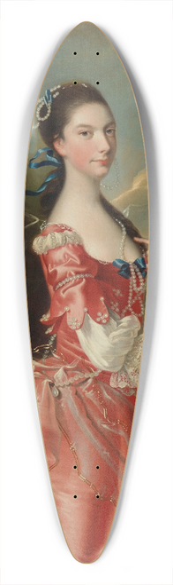 Joseph Wright of Derby - Portrait of Miss Ann Carver before a landscape 39.3 inch art pintail longboard deck