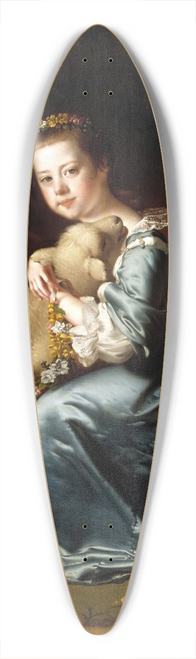 Joseph Wright of Derby - Portrait of Miss Frances Warren 39.3 inch art pintail longboard deck