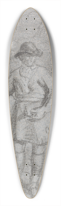 Joshua Cristall - Study of a Man Holding a Stick 39.3 inch art pintail longboard deck