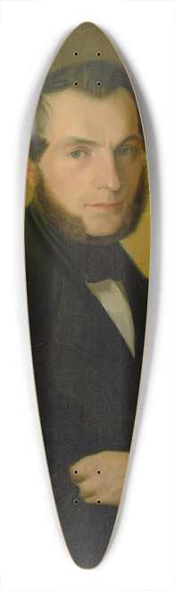 Jozef Boetech Klemens - Portrait of Podbrady Citizen A. Jupp 39.3 inch art pintail longboard deck