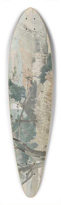 Jozef Brandt - Country farms in Orosk 39.3 inch art pintail longboard deck