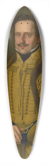 Jozef Czauczik - Portrait of Spi upan Count Karol Csky 39.3 inch art pintail longboard deck