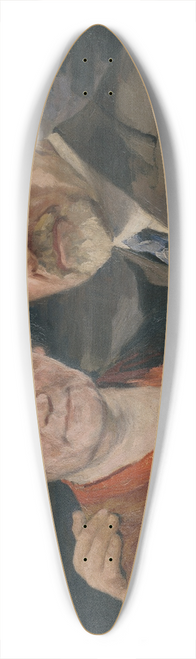 Jozef Hanula - The artist with his wife 39.3 inch art pintail longboard deck
