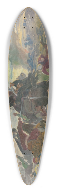 Jozef Hanula - The Death of Tomory in the Battle of Mohcs 39.3 inch art pintail longboard deck