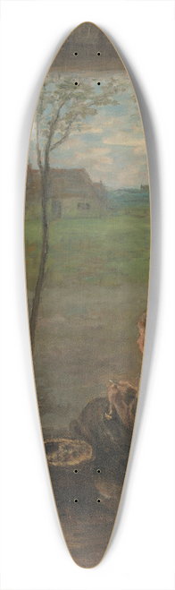 Jozef Israls - A Laren Scene 39.3 inch art pintail longboard deck