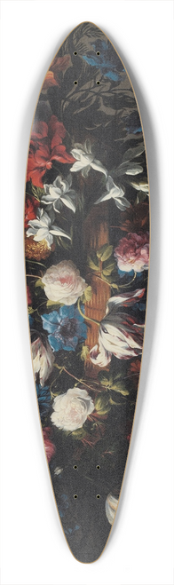 Juan de Arellano - Small Basket of Flowers 39.3 inch art pintail longboard deck