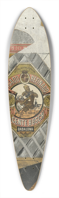 Juan Gris - The Bottle of Ans del Mono 39.3 inch art pintail longboard deck