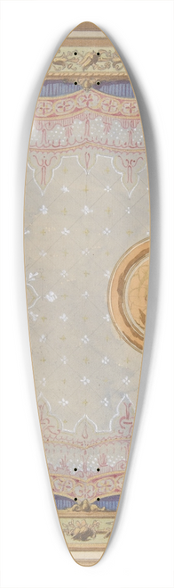 Jules-Edmond-Charles Lachaise - A design for the painted decoration of a ceiling or walls 39.3 inch art pintail longboard deck