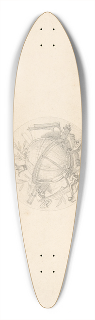 Jules-Edmond-Charles Lachaise - Allegory of the Liberal Arts (Astronomy) 39.3 inch art pintail longboard deck
