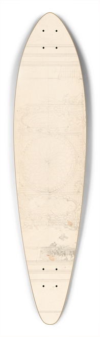 Jules-Edmond-Charles Lachaise - Design for a ceiling decorated with trellis work and a trompe loeil balustrade 39.3 inch art pintail longboard deck