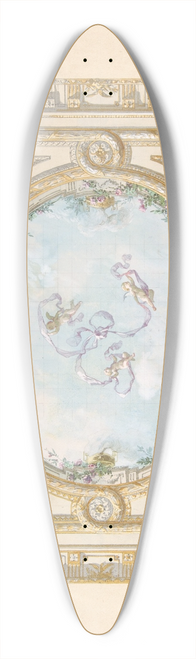 Jules-Edmond-Charles Lachaise - Design for a ceiling in rococo style with a trompe loeil oculus 39.3 inch art pintail longboard deck