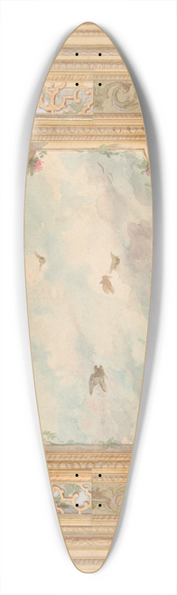 Jules-Edmond-Charles Lachaise - Design for a ceiling with four medallions and sky motif in center 39.3 inch art pintail longboard deck