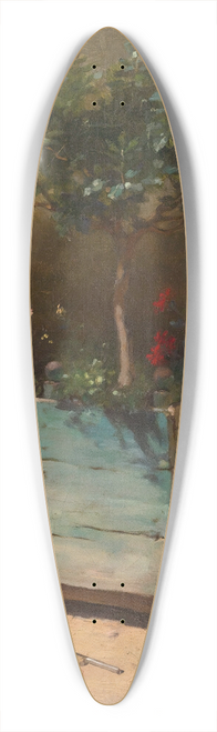 Jules Frederic Ballavoine - Punchinello in the garden 39.3 inch art pintail longboard deck