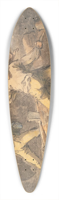 Julius Caesar Ibbetson - Split with Wedge and Beetel 39.3 inch art pintail longboard deck
