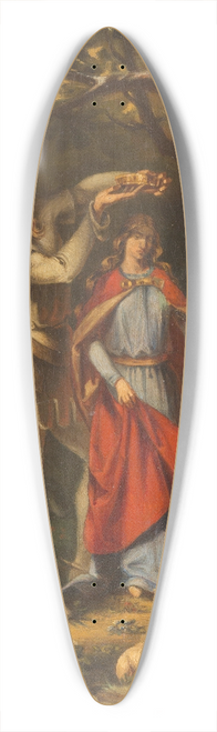 Julius Erdmann August Naue - Crowning of a knight-couple 39.3 inch art pintail longboard deck