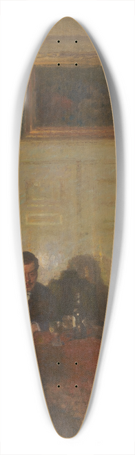 Julius Paulsen - A Party in the Artists Home 39.3 inch art pintail longboard deck