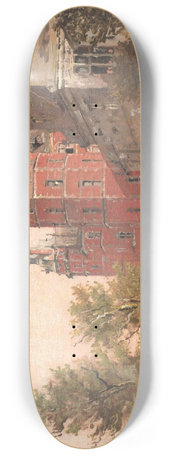 Christen Kbke - Frederiksborg Castle seen from the Northwest. Study 8.25 inch art skate deck