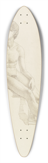 Julius Schnorr Von Carolsfeld - Nude of a sitting boy 39.3 inch art pintail longboard deck