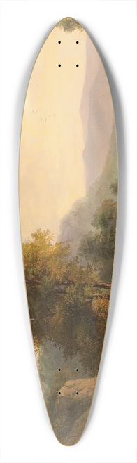 Julius Schoppe - Travellers on a Country Path 39.3 inch art pintail longboard deck