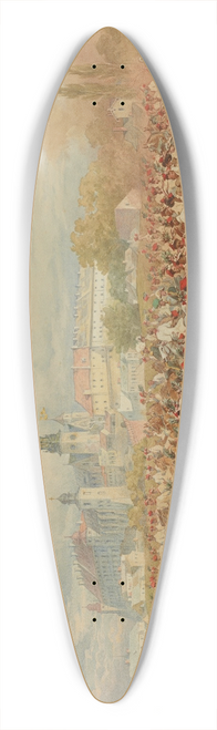 Juliusz Kossak - Krakow Cavalry Honour Escort Accompanying the Emperor on His Ride Through the Bonia Meadows 39.3 inch art pintail longboard deck