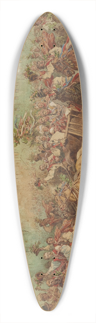 Juliusz Kossak - Krakow Wedding Procession Riding in Front of the Emperor on the Main Market Square in Krakow 39.3 inch art pintail longboard deck